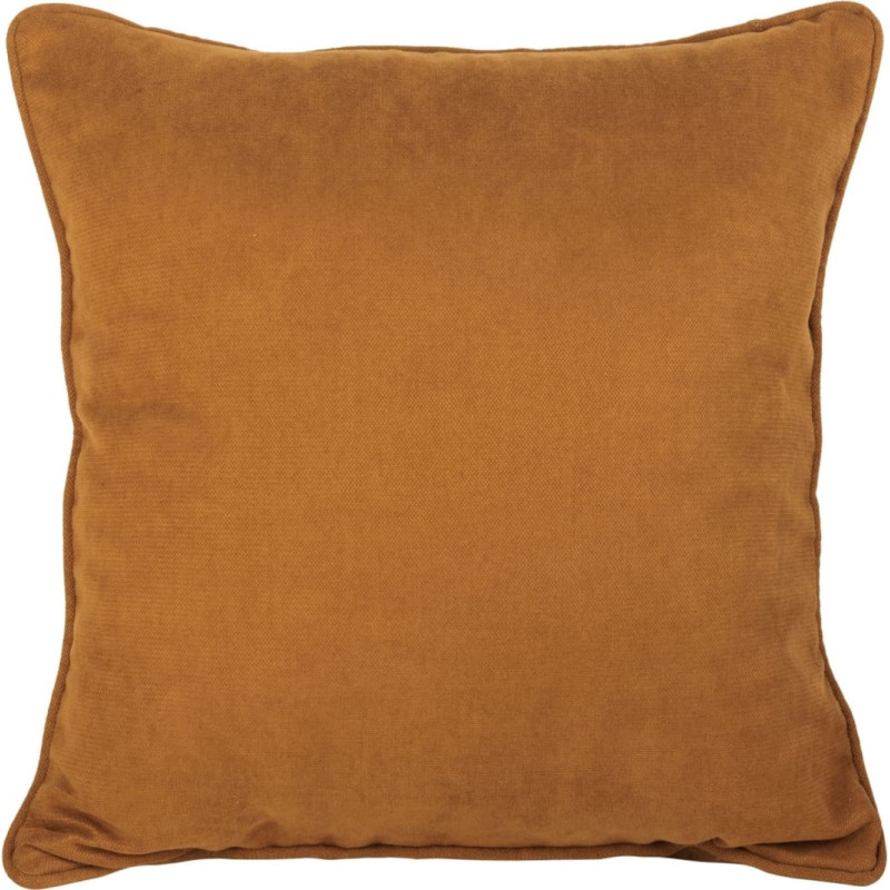 Dekoratīvā spilvendrāna 50x50 Morocco 5 tumšs ķieģelis no mīksta šenila auduma ar caurulēm malās Terra Collection