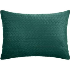 Dekoratīvā spilvendrāna 50x70 Moxie pudeles zaļš velūrs ar skujiņas motīvu