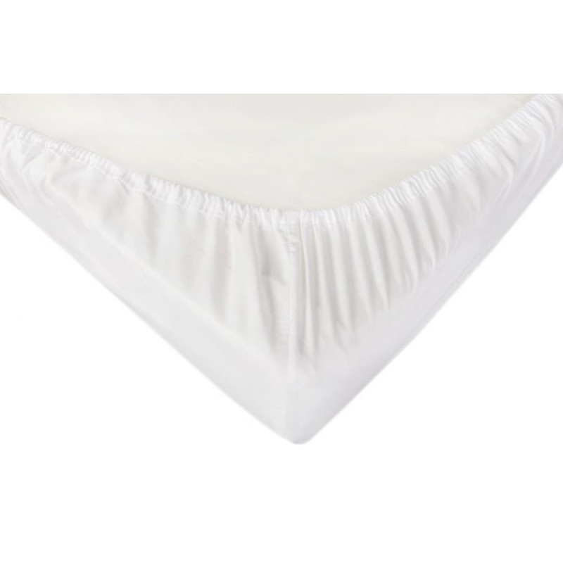 Džersijai pieguļošs palags 90/100x190/200 ar likras baltu ar gumiju augstajam matracim 30 cm Džersija 2