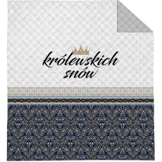 Dekoratīvais gultas pārklājs 220x240 Royal Dreams balts pelēks melns K_60 112 gultas pārklājs