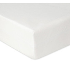 Džersijai pieguļošs palags 110/120x190/200x30 balts ar gumiju augstajam matracim 30 cm Džersija 1