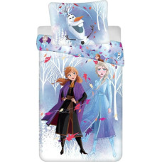 Kokvilnas gultas veļa 140x200 Frozen Anna Elsa Frozen spilvendrāna 70x90