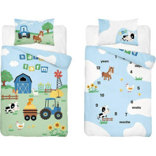 Kokvilnas pakaiši 90x120 Blue traktoru ferma 4278 A Mayamoo 20