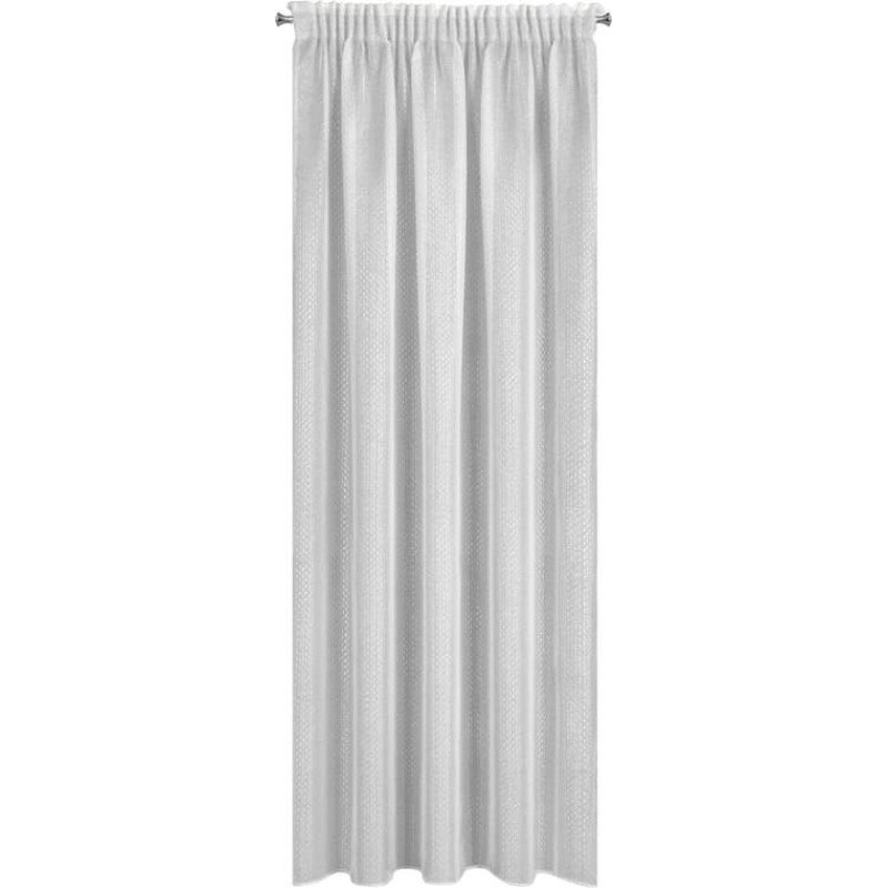 Loara aizkars uz lentes 140x270 cm balts