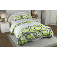 Kokvilnas gultas veļa 220x200 Esy floresy laima purpursarkana melna 28022/1 spilvendrānas 2x70/80 01