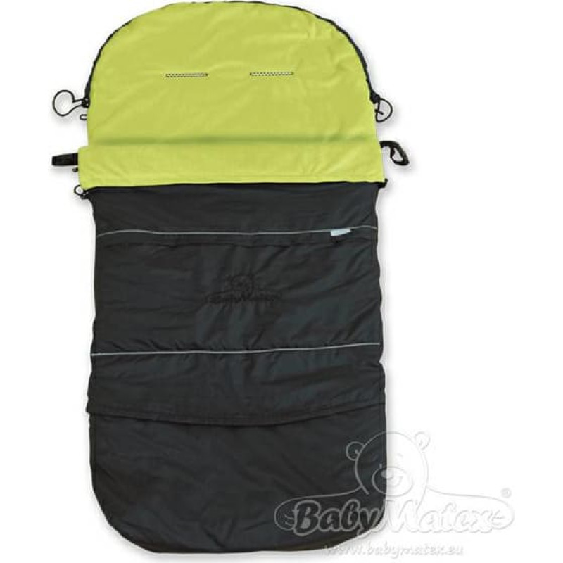 Guļammaiss 80x100 Trippi melna laima pavasara-rudens ūdensizturīgs ratiem