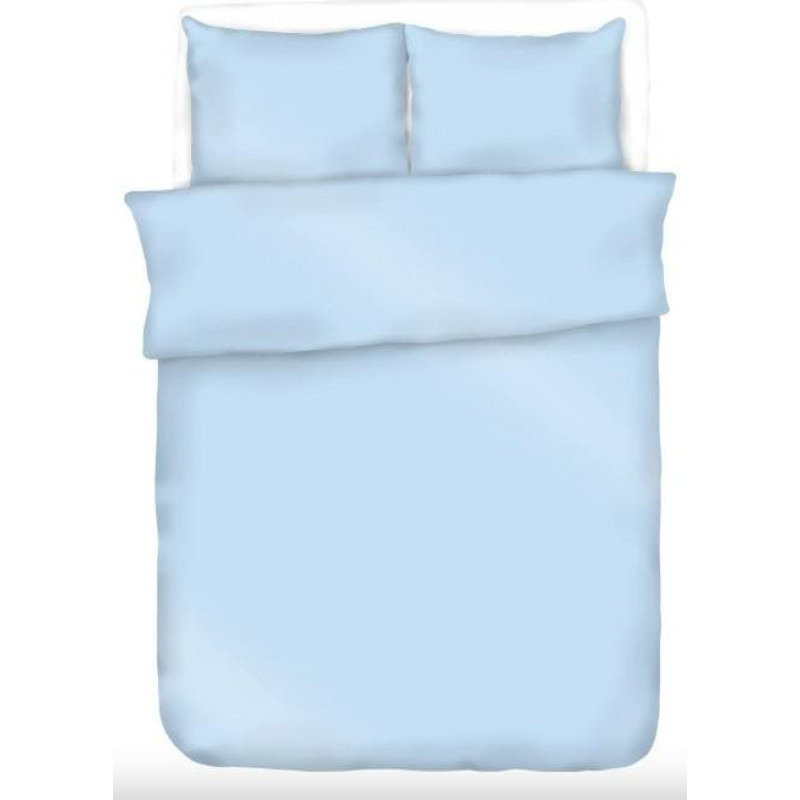 Kokvilnas gultasveļa 180x200 zila 11 vienkrāsaina
