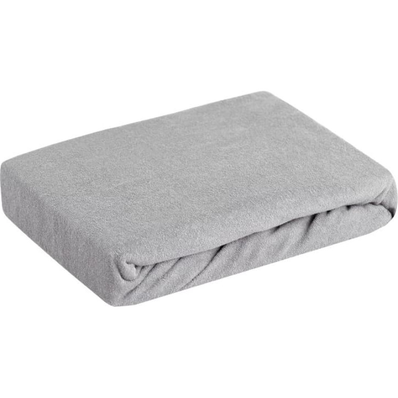 Frotē palags ar elastīgo joslu 90x200 sudrabs 170 g/m2 20 cm matracim