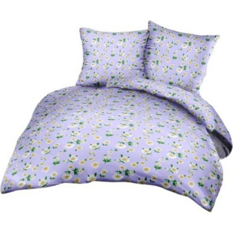 Gultasveļa no mizas 200x220 zili ziedi D028-3N Kora 23