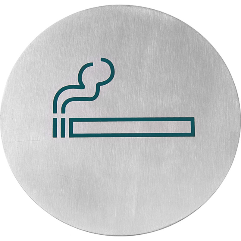 Hendi Pašlīmējoša informatīvā zīme SMĒĶĒTĀJIEM, nerūsējošais tērauds, diam. 160 mm - 663820