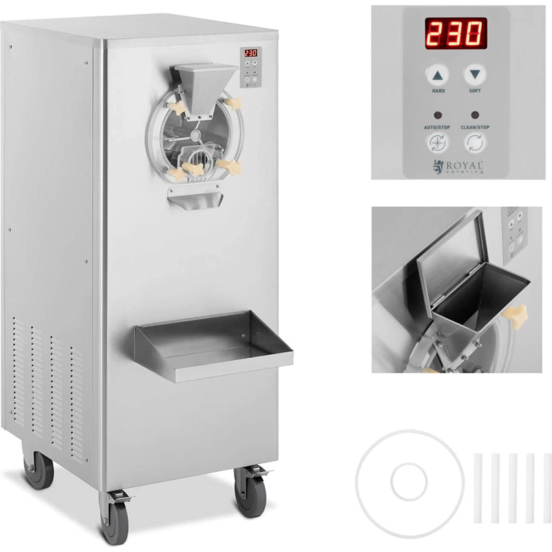 Royal Catering Sorbeta saldējuma ma&scaron;īna uz riteņiem 1 gar&scaron;a 15-22,5 l/h 1500 W