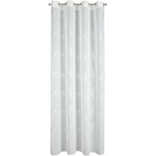 Aizkars 140x250 Sisi balts sudrabs gatavs ar starplikām no viegla gaisīga auduma