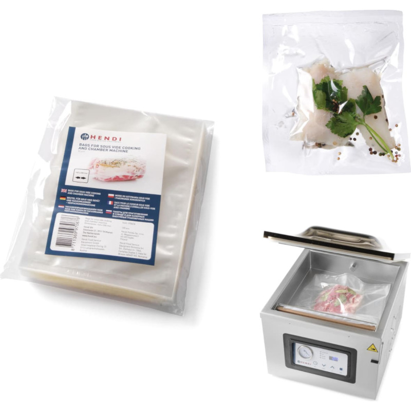 Hendi Sous vide vārīšanas un kameras vakuuma iepakošanas iekārtām 300x400mm maisiņi 100gab.