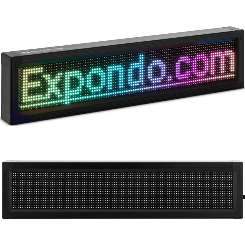 Singercon Reklāmas gaismas dēlis 96 x 16 krāsainas gaismas diodes 67 x 19 cm