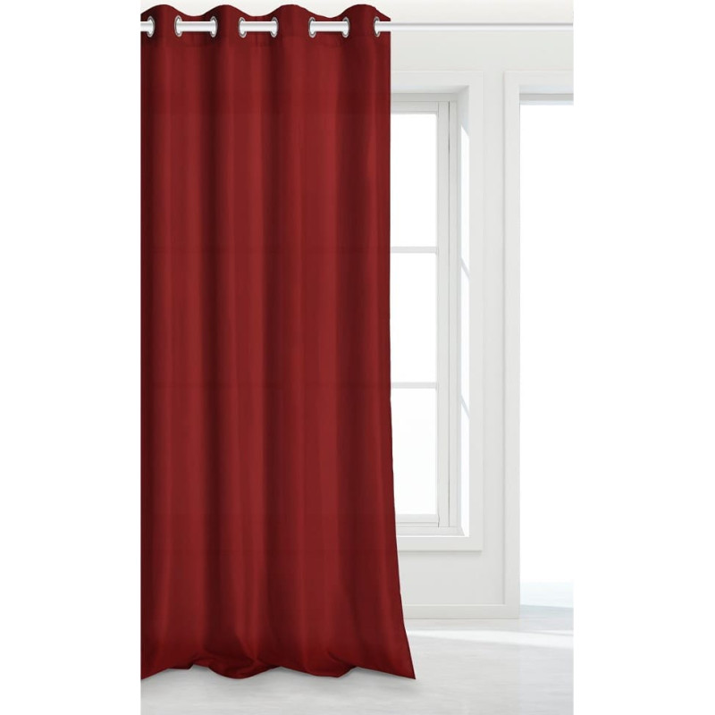 Gatavs aizkars 140x250 sarkans ar Viva starplikām viesistabai