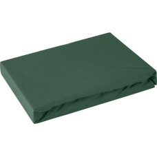 Džersija palags ar gumiju 160x200 tumši zaļš augstajam matracim 30 cm 125 g/m2