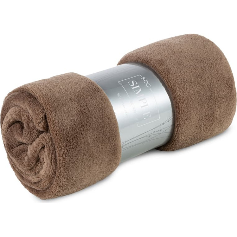 Mikrošķiedras sega 150x200 Vienkārša, tumši bēša