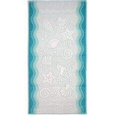 Flora Ocean dvielis 40x60 tirkīza kokvilnas frotē 380 g/m2