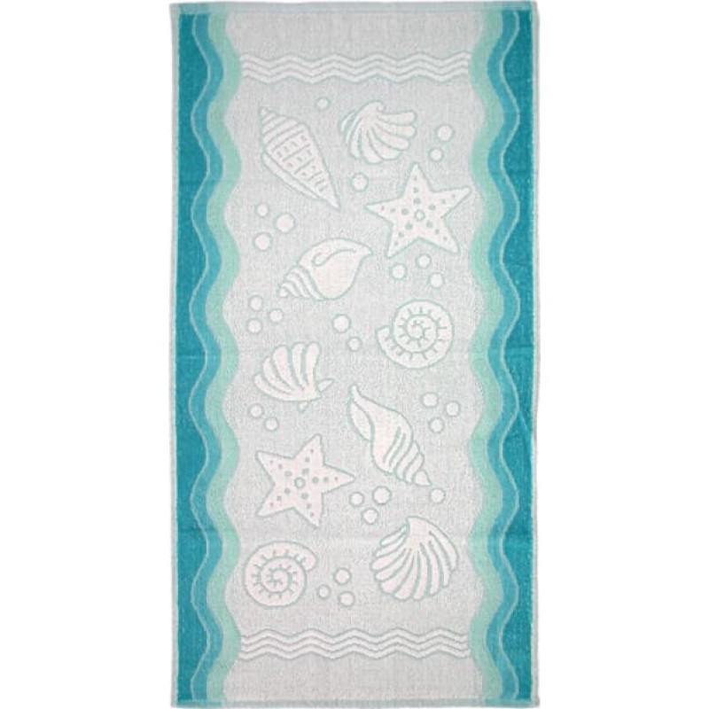 Flora Ocean dvielis 40x60 tirkīza kokvilnas frotē 380 g/m2