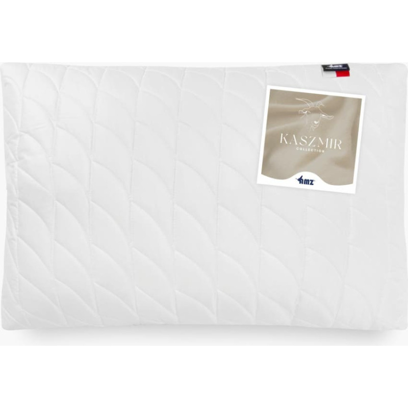 Vilnas spilvens 50x60, balts, stepēts, 1030 g, kašmira zelts