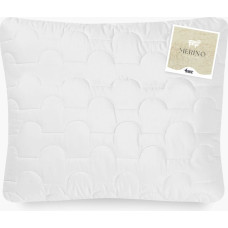 Vilnas spilvens 50x60 balts stepēts bez rāvējslēdzēja 550 g Merino