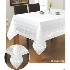 Ortex Traipu izturīgs galdauts 150x240 Versace 190 Balts
