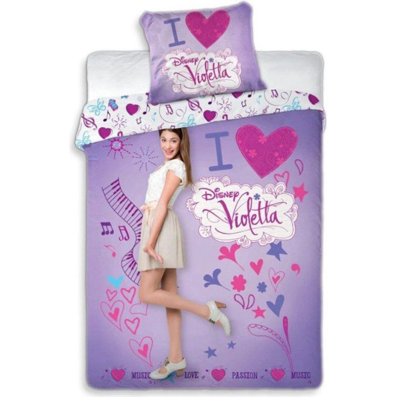 Kokvilnas gultas veļa 160x200 Violetta Nutki 6925
