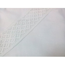 Kokvilnas gultasveļa ar mežģīnēm 200x220 raksts 02 Balts