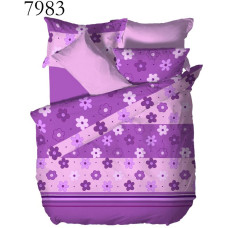 Flaneļa gultasveļa 160x200 raksts 511E Purple Flowers