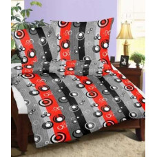 Mizas pakaiši 200x220 raksts 95/4 Moons sarkans melns ar pogām 100% bieza kokvilna