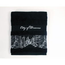 City of Dream dvielis 50x90 melns 450 g/m2 frotē