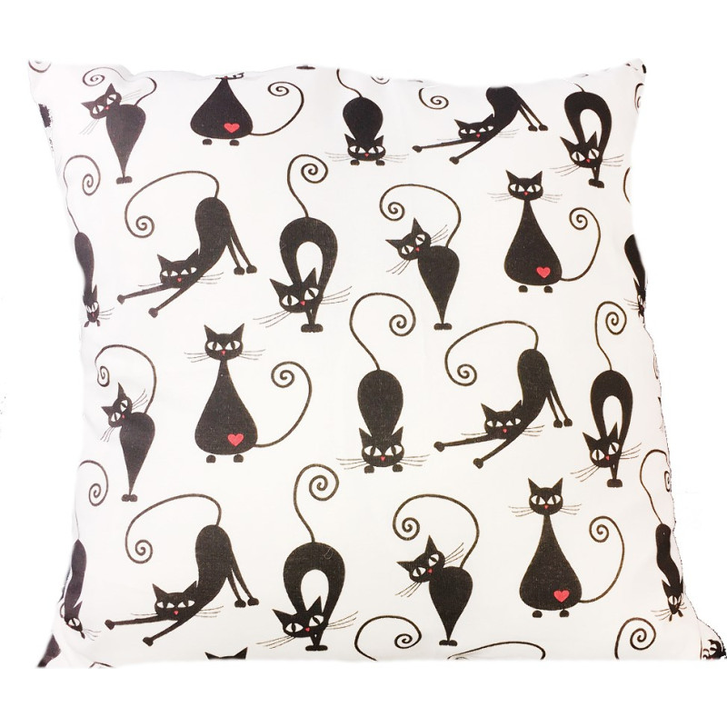 Kokvilnas spilvendrāna 40x40 998E Cats Kaķēni Cat Kitten Modern Duo