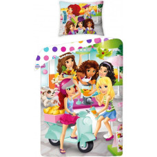 Kokvilnas gultas veļa 140x200 H Lego Friends 101 Spilvendrāna 70x90 0211