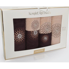 Dvieļu komplekts kastītē, 6gb Illusion Beige, Dark Chocolate