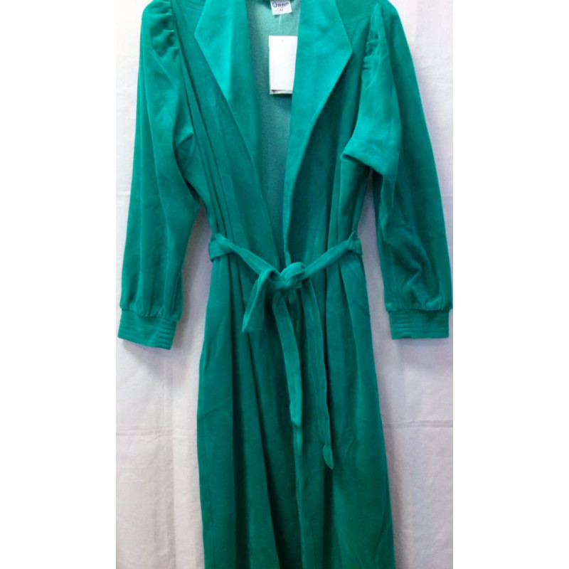 Sieviešu samta mājas mētelis Maria long M green Last piece. Zemu cenu!!!