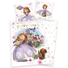 Kokvilnas gultas veļa 140x200 Zosia Sofia 1198 Princess Princess spilvendrāna 70x90