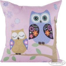 Dekoratīvā spilvendrāna 40x40 Darcy Owl Owls rozā