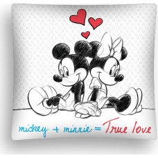 Mini Mouse 3D spilvendrāna 40x40 D 9363 Mickey Mouse balts un melns STC10 poliesters