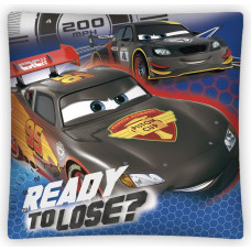 Cars 3D spilvendrāna 40x40 D 9462 Ready Tolose melna uz zila fona