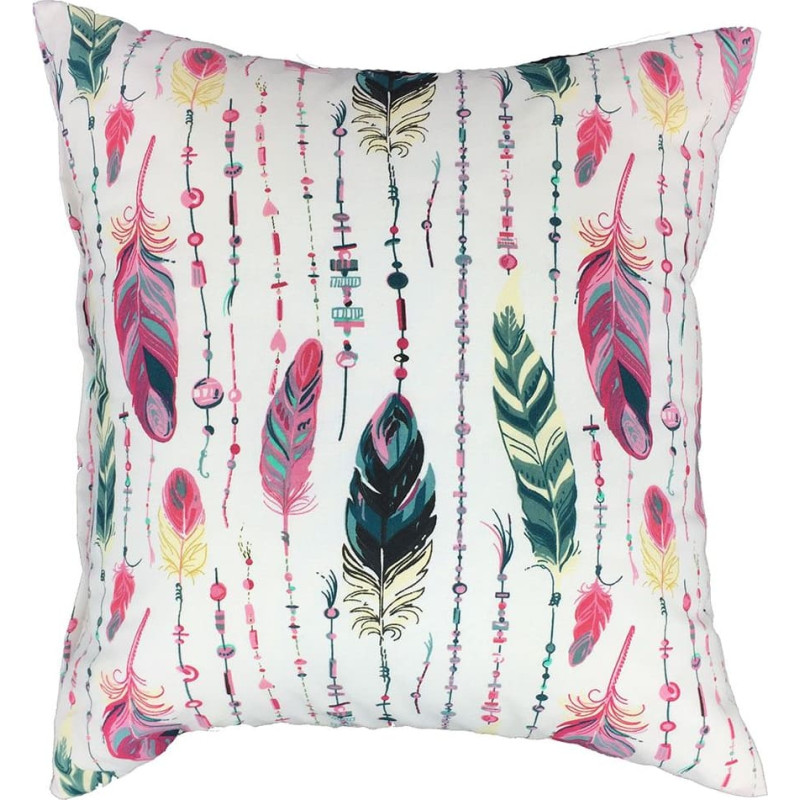 Kokvilnas spilvendrāna 40x60 1228E, baltas, rozā un pelēkas spalvas