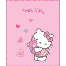 CTI Koraļļu flīsa sega 110x140 Hello Kitty 8136 kaķēns Kite 200 g/m2 bērnu pleds