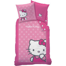 CTI Kokvilnas gultas veļa 160x200 Hello Kitty 4009 kitty rozā Camille spilvendrāna 70x80