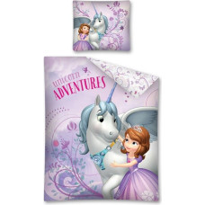 Kokvilnas gultas veļa 160x200 Zosia Princess Sofia 04 vienradzis Unicorn Adventures 7405