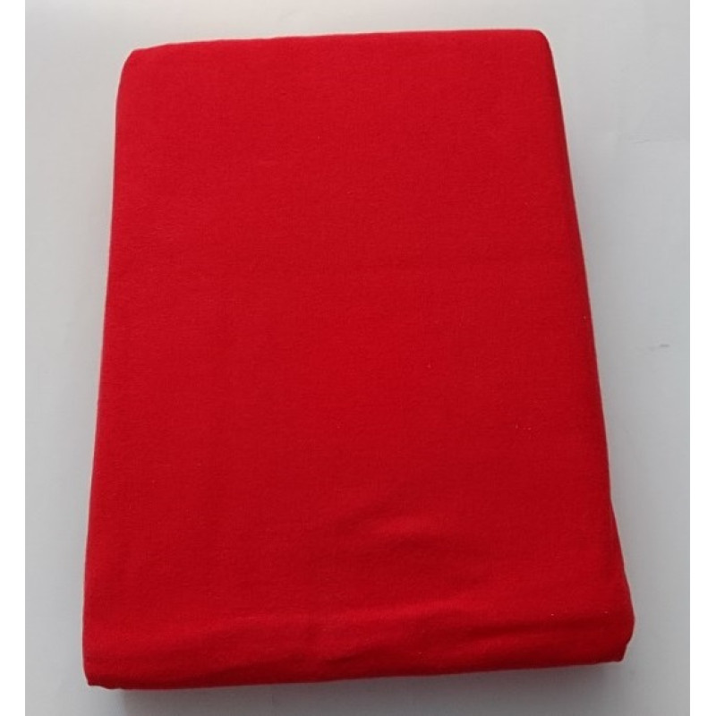 Sarkans iešūts flaneļa palags 200x220