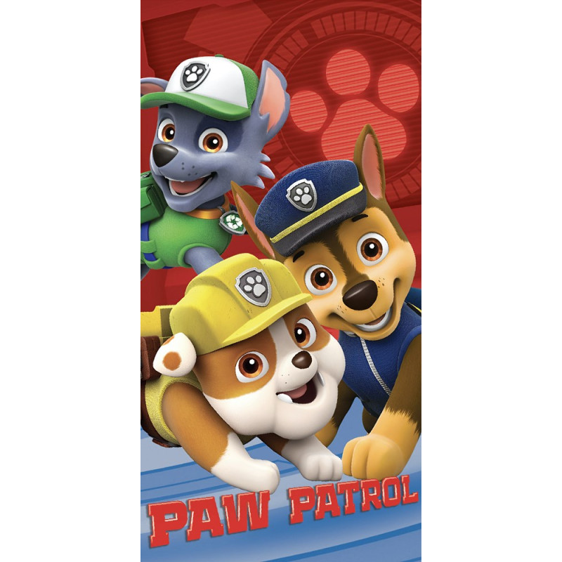 Pludmales dvielis 70x140 Paw Patrol Chase Rubble Rocky 7061 Paw Patrol