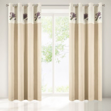 Gatavs aizkars ar cilpām 140x250 Elenor krēmkrāsas bēšs