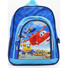 Super Wings 7109 bērnudārza mugursoma, zila, lidmašīnas, roboti, krāsains tūrists