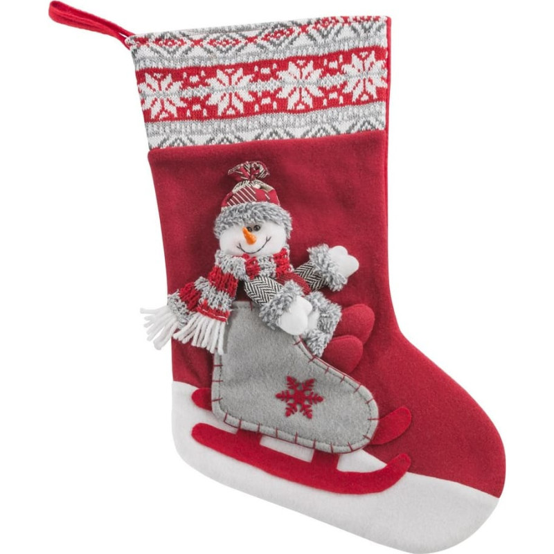 Ziemassvētku rotājums Anatol zeķu kurpes sarkanas Ziemassvētku vecīša kamanas