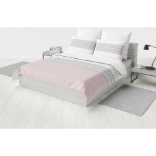 Satīna gultasveļa 220x200 balta melna rozā mežģīņu motīvs 2606 B