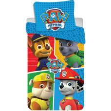 Kokvilnas pakaiši 100x135 Paw Patrol Paw 4024 Dogs Marshall Chase Rubble blue gultai